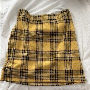 Yellow Plaid Women's Skirt- Fashion Nova